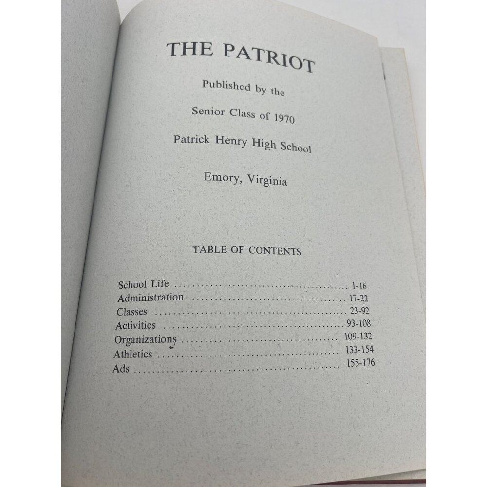1970 Patrick Henry High School Yearbook The Patriot Emory Virginia Annual - Picture 3 of 12